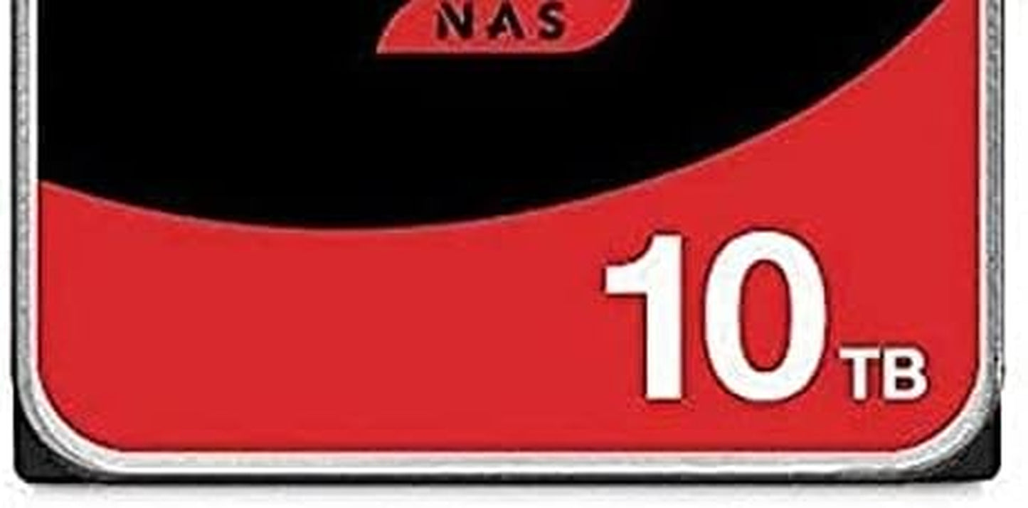 Ironwolf 10TB NAS Internal Hard Drive HDD – CMR 3.5 Inch SATA 6Gb/S 7200 RPM 256MB Cache for RAID Network Attached Storage, with Rescue Service (ST10000VN0008)