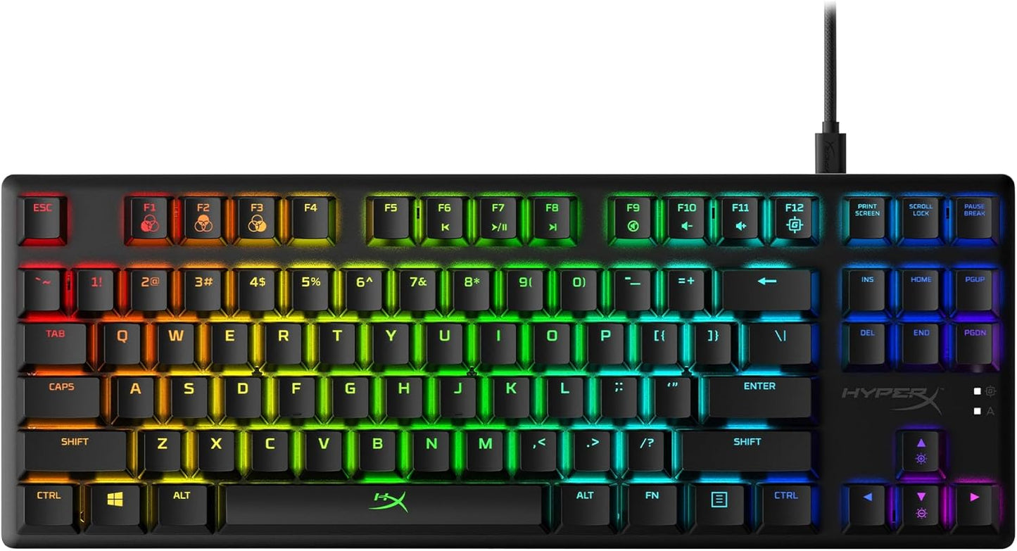 Alloy Origins Core - Tenkeyless Mechanical Gaming Keyboard, Software Controlled Light & Macro Customization, Compact Form Factor, RGB LED Backlit, Linear Red Switch,Black