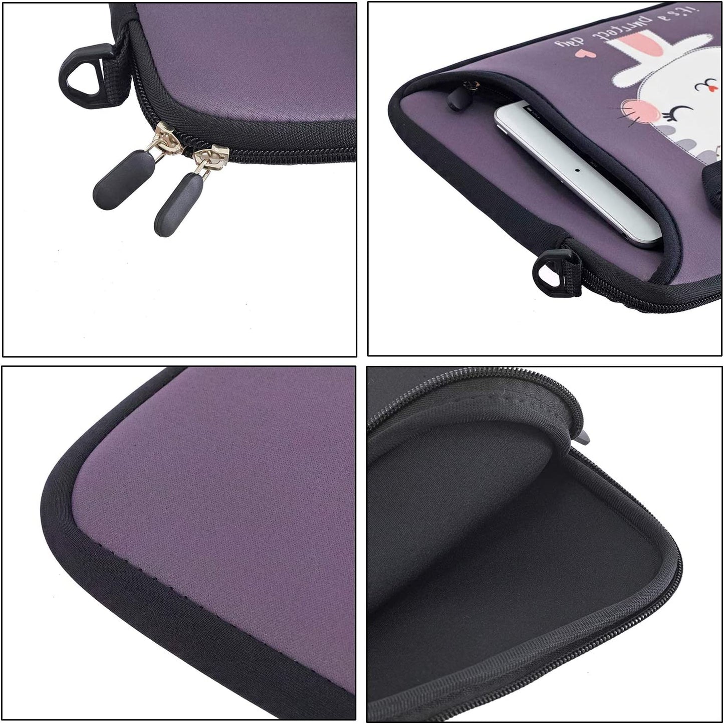 11 11.6 12 12.5 13 Inches Case Laptop/Chromebook/Notebook PC Tablet Travel Case Neoprene Handle Sleeve with Shoulder (11-13.3 Inch, Cute Cat)