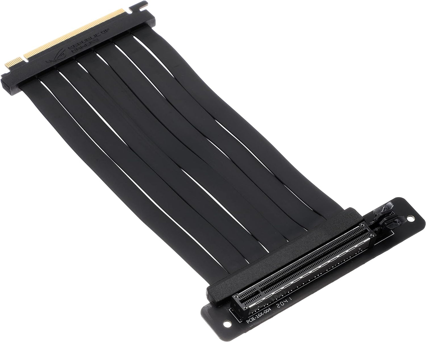 ROG STRIX Riser Cable PCI-E 3.0 X16 High Speed Flexible Extender Card Extension Port, 90 Degree Adapter (240 Mm)
