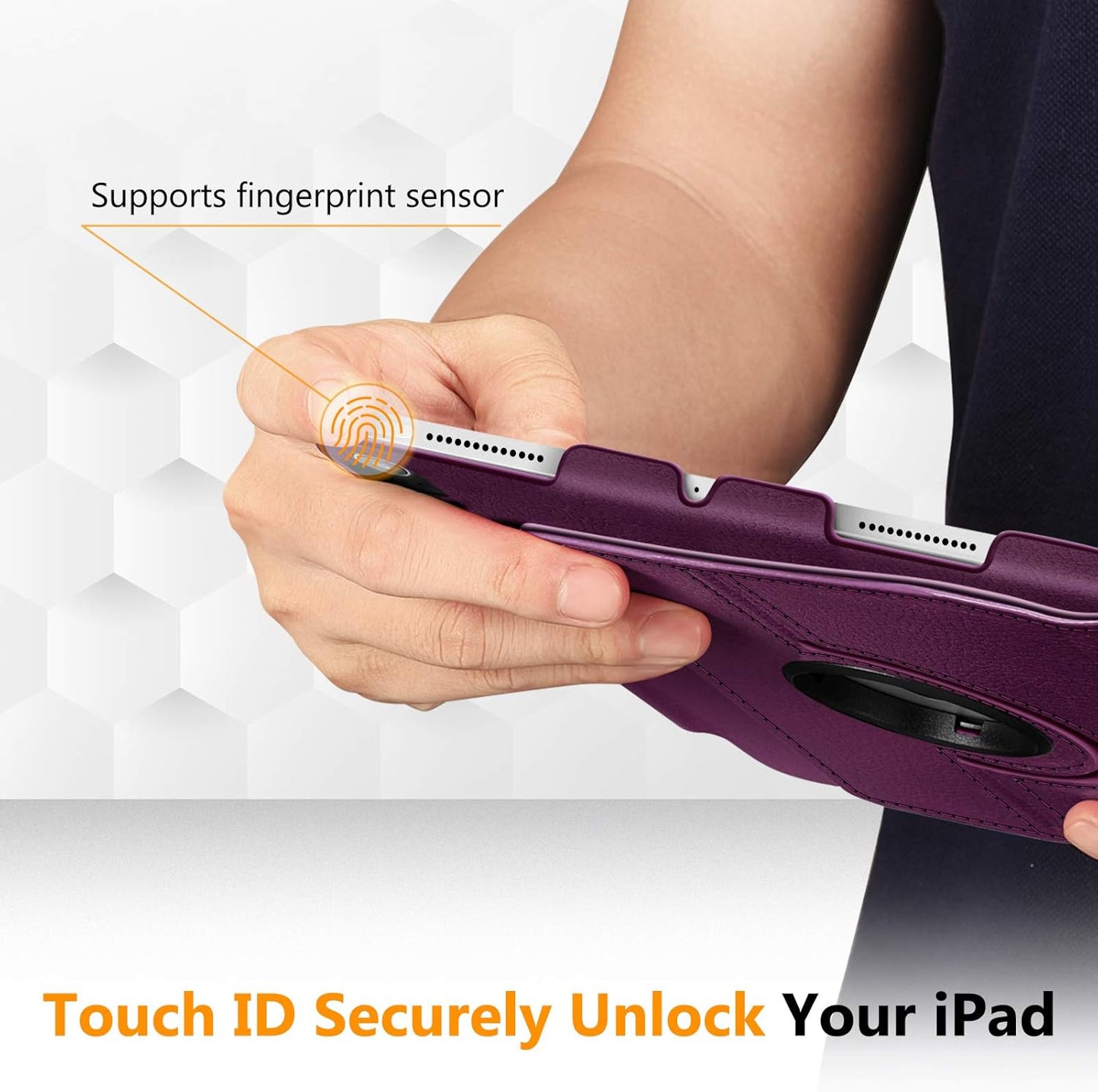 Rotating Case for Ipad Air 11-Inch M3 (2025) / M2 (2024), Ipad Air 5Th (2022) / 4Th Generation (2020) 10.9 Inch - 360 Degree Rotating Protective Stand Cover W/Pencil Holder, Purple