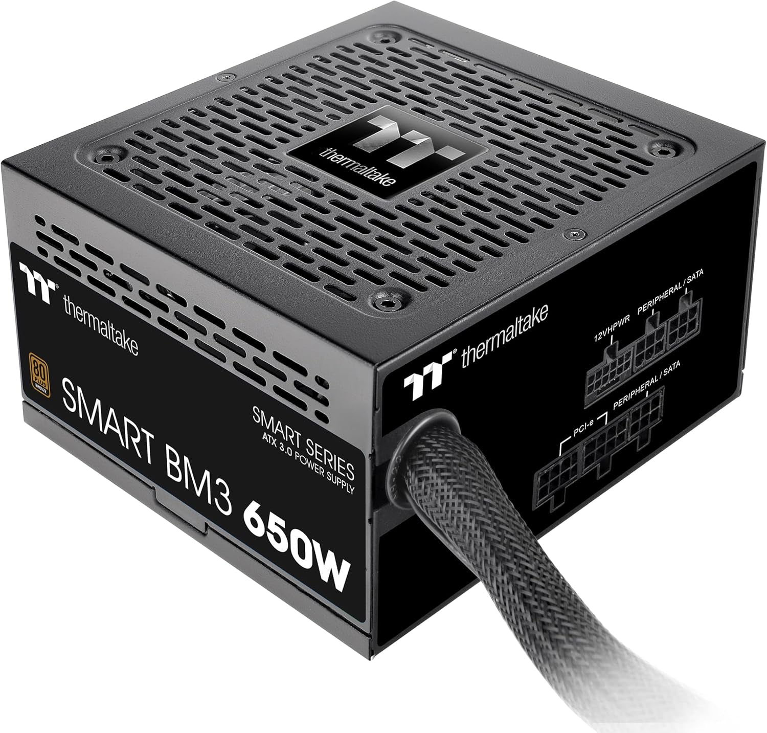 Smart BM3 650W 80Plus Bronze ATX 3.0 & PCIE 5.0 Ready Semi-Modular Power Supply; 105°C/221°F Japanese Capacitor; 5 Year Warranty; PS-SPD-0650MNFABU-3