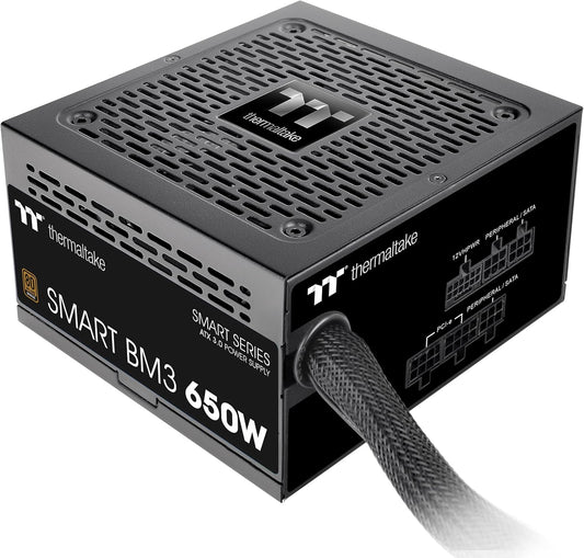 Smart BM3 650W 80Plus Bronze ATX 3.0 & PCIE 5.0 Ready Semi-Modular Power Supply; 105°C/221°F Japanese Capacitor; 5 Year Warranty; PS-SPD-0650MNFABU-3
