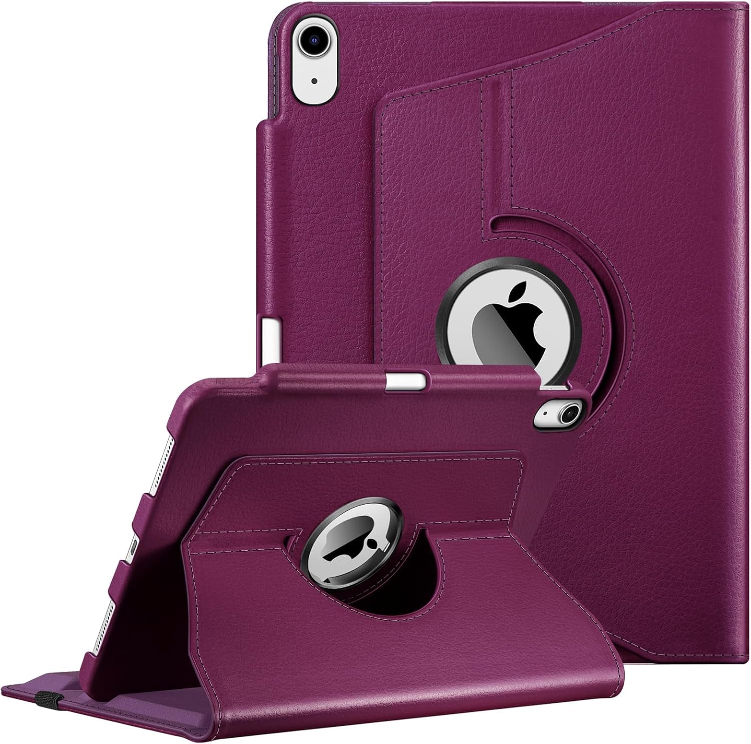 Rotating Case for Ipad Air 11-Inch M3 (2025) / M2 (2024), Ipad Air 5Th (2022) / 4Th Generation (2020) 10.9 Inch - 360 Degree Rotating Protective Stand Cover W/Pencil Holder, Purple