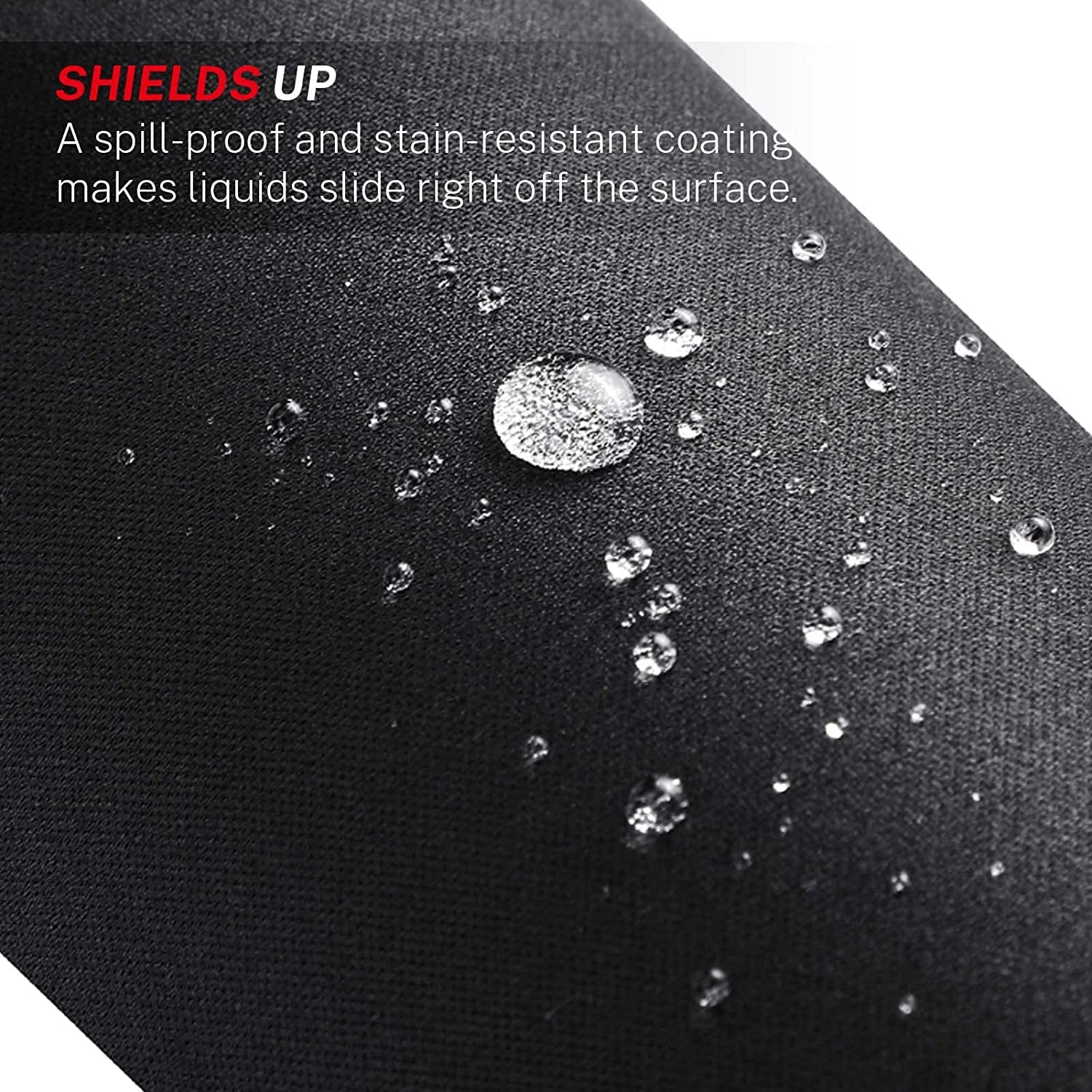 Mouse Pad [30% Larger] with Stitched Edges, 3 Pack Premium-Textured & Waterproof Mousepad Bulk with Non-Slip Rubber Base for Computers, Laptop, PC, Office & Home, 8.5 X 11 X 0.12 In, Black