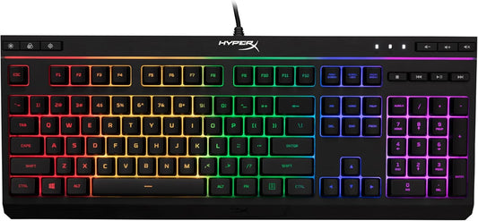 Alloy Core RGB – Membrane Gaming Keyboard, Comfortable Quiet Silent Keys with RGB LED Lighting Effects, Spill Resistant, Dedicated Media Keys, Compatible with Windows 10/8.1/8/7 – Black