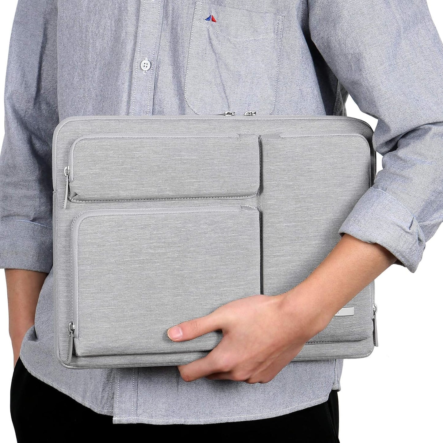 360° Protective Laptop Sleeve Case for 13 Inch New Macbook Air M4 A3240 2025, M3 A3113, M2 A2681, M1 A2337 | 13" Macbook Pro M2/M1 A2338 A2251 | 13" Ipad Air M3 / Ipad Pro M4 Computer Bag, Gray